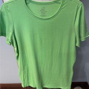 Woolx Women's Short-Sleeve Crewneck Tee in Light Green